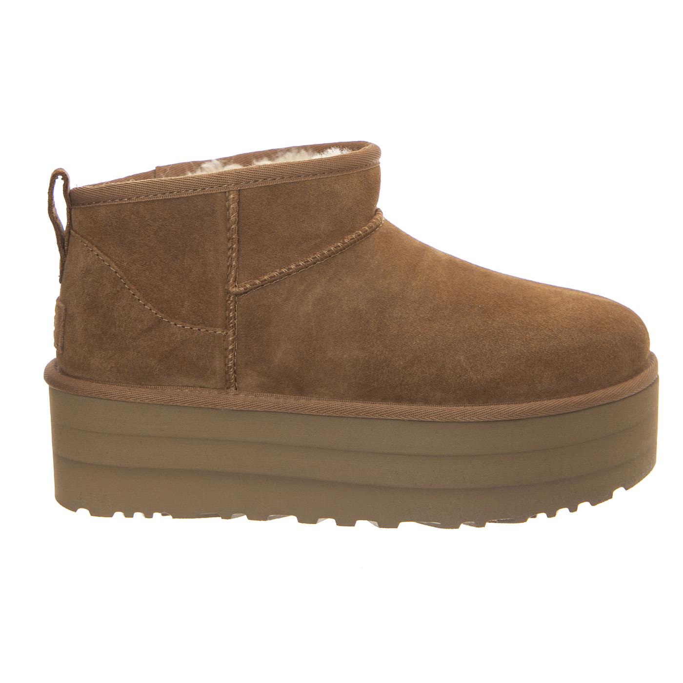 W Classic Ultra Mini Platform Chestnut - Stivaletti Donna Marroni 1135092-CHE . UGG 