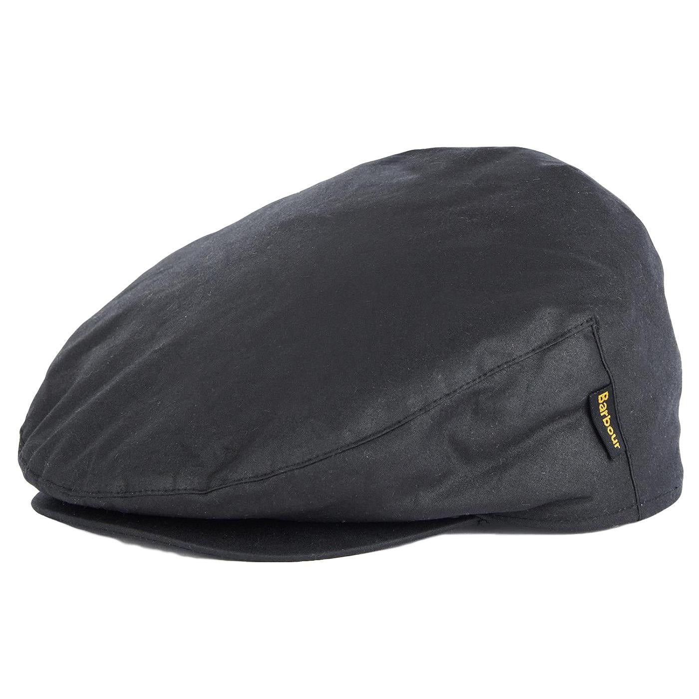 Cheviot Wax Flat Cap Black Winter Dress - Cappello a Coppola Nero 222MMHA0294-BK11 . BARBOUR 