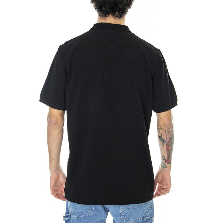 S/S Chase Pique Polo Black / Gold - Polo Uomo Nera I023807-00FXX  CARHARTT WIP 