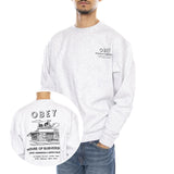 OBEY House of Subversion Fleece Heather Grey -- Sweatshirt Crewneck Homme Gris  Homme OBEY