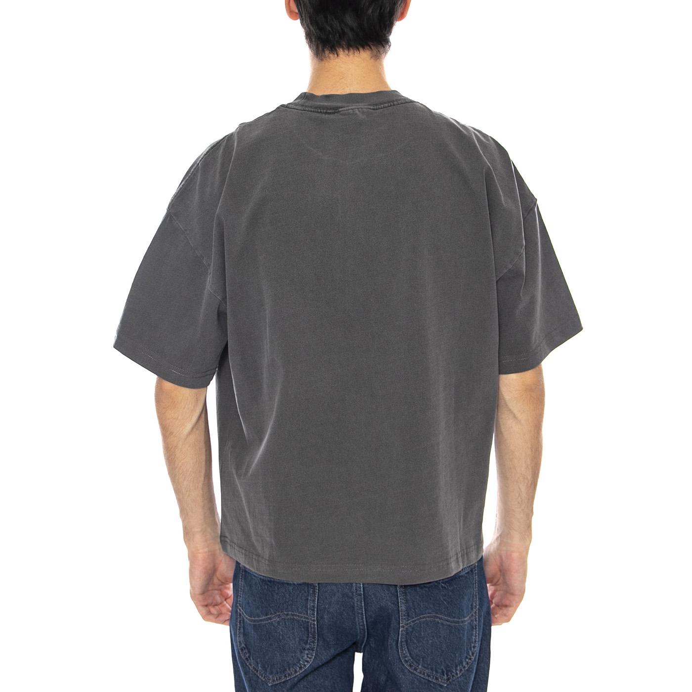 S/S Benton T-Shirt Graphite - Maglietta Girocollo Uomo Grigia I035590.87GD  CARHARTT WIP 