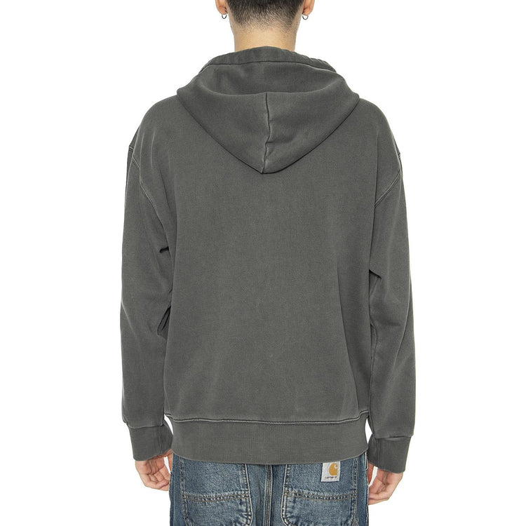 Hooded Nelson Jacket Graphite - Felpa con Cappuccio e Zip Uomo Grigia I033064.87GD  CARHARTT WIP 