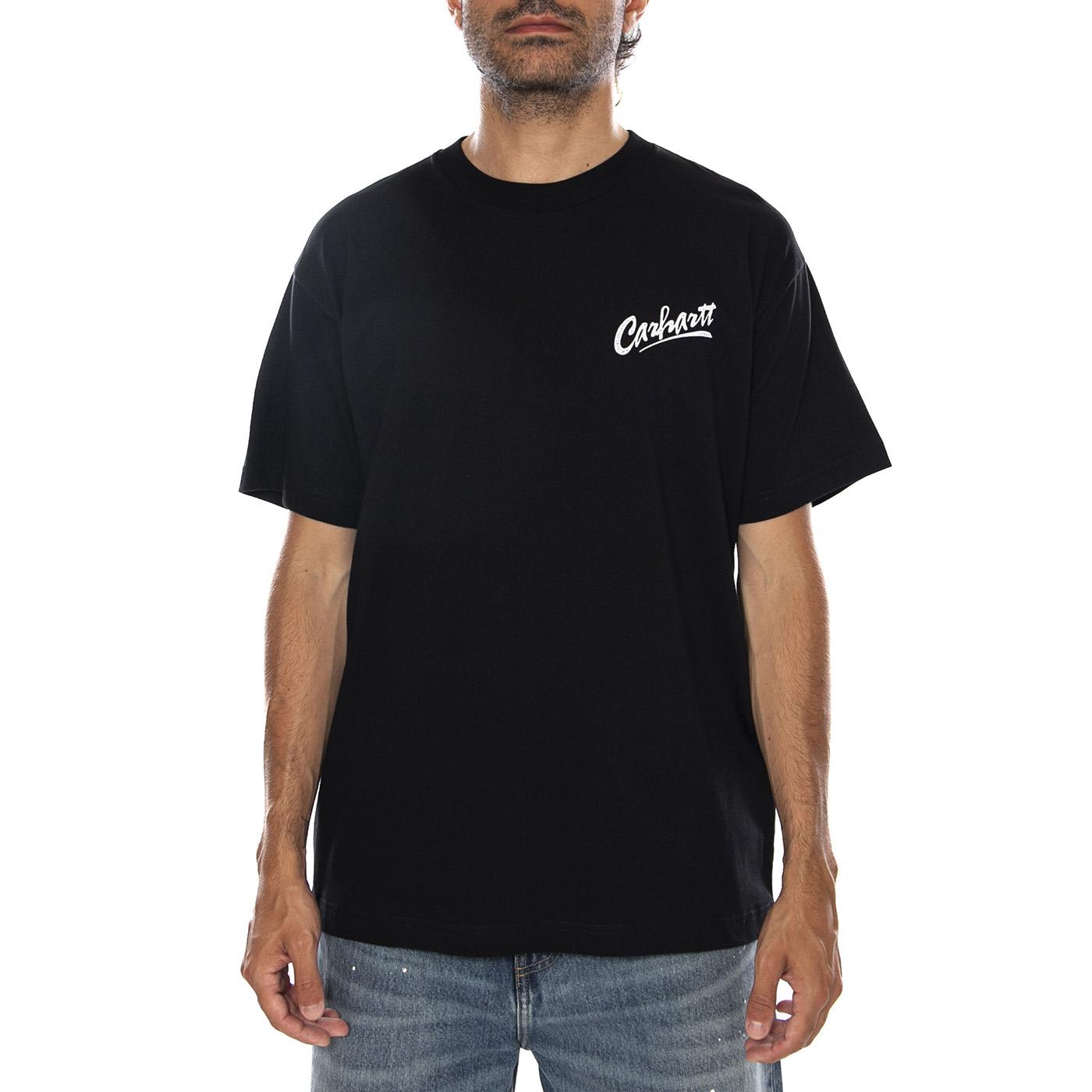 S/S PUP T-SHIRT BLACK - Maglietta Girocollo Uomo Nera I037537 89XX CARHARTT WIP 