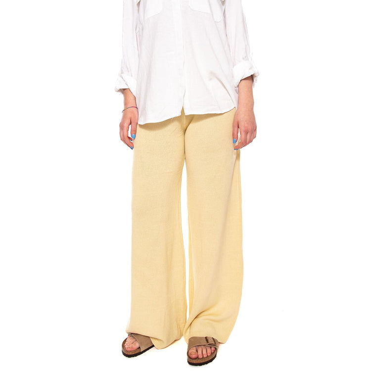 PANTALÓN PUNTO AMARILLO LIGHT YELLOW - Pantaloni Larghi Donna Gialli 266 LYL WILD PONY 