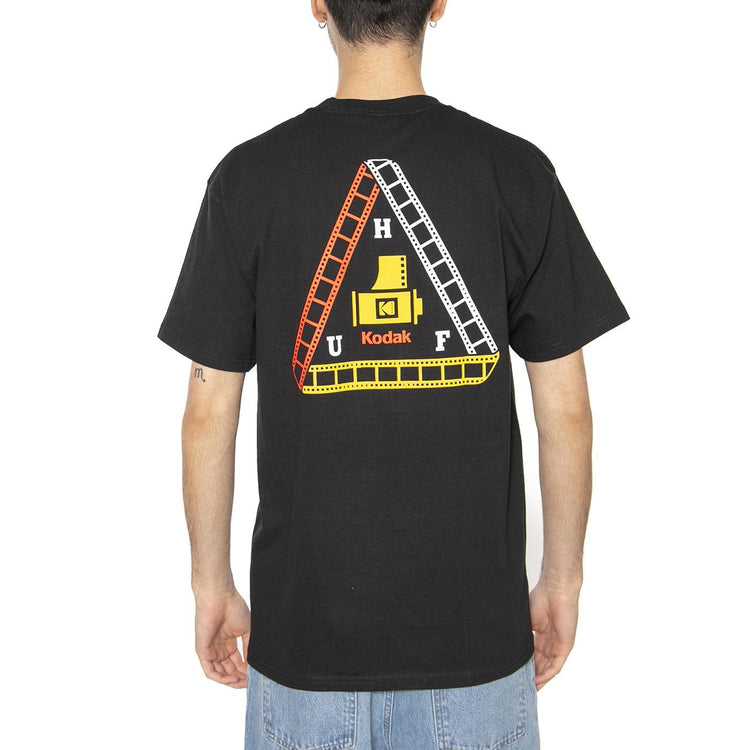 Tripel Film S/S Tee Black - Maglietta Girocollo Uomo Nera TS02469-BLACK  HUF 