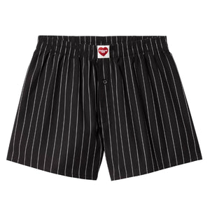 Cotton Boxer Seaton Stripe, Black / Wax - Boxer Uomo Neri I032355.2MBXX  CARHARTT WIP 
