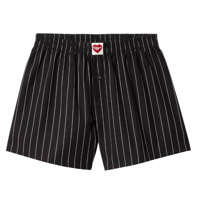 Cotton Boxer Seaton Stripe, Black / Wax - Boxer Uomo Neri I032355.2MBXX  CARHARTT WIP 