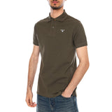 TARTAN PIQUE POLO DARK OLIVE - Polo Homme Vert Homme BARBOUR