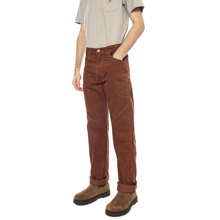 13MWZ Wrangler Brown - Pantaloni Uomo Marroni 112378541 . WRANGLER 