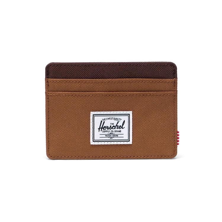 CHARLIE CARDHOLDER RUBBER CHICORY COFFEE - Portacarte Marrone 30065 06426 HERSCHEL 