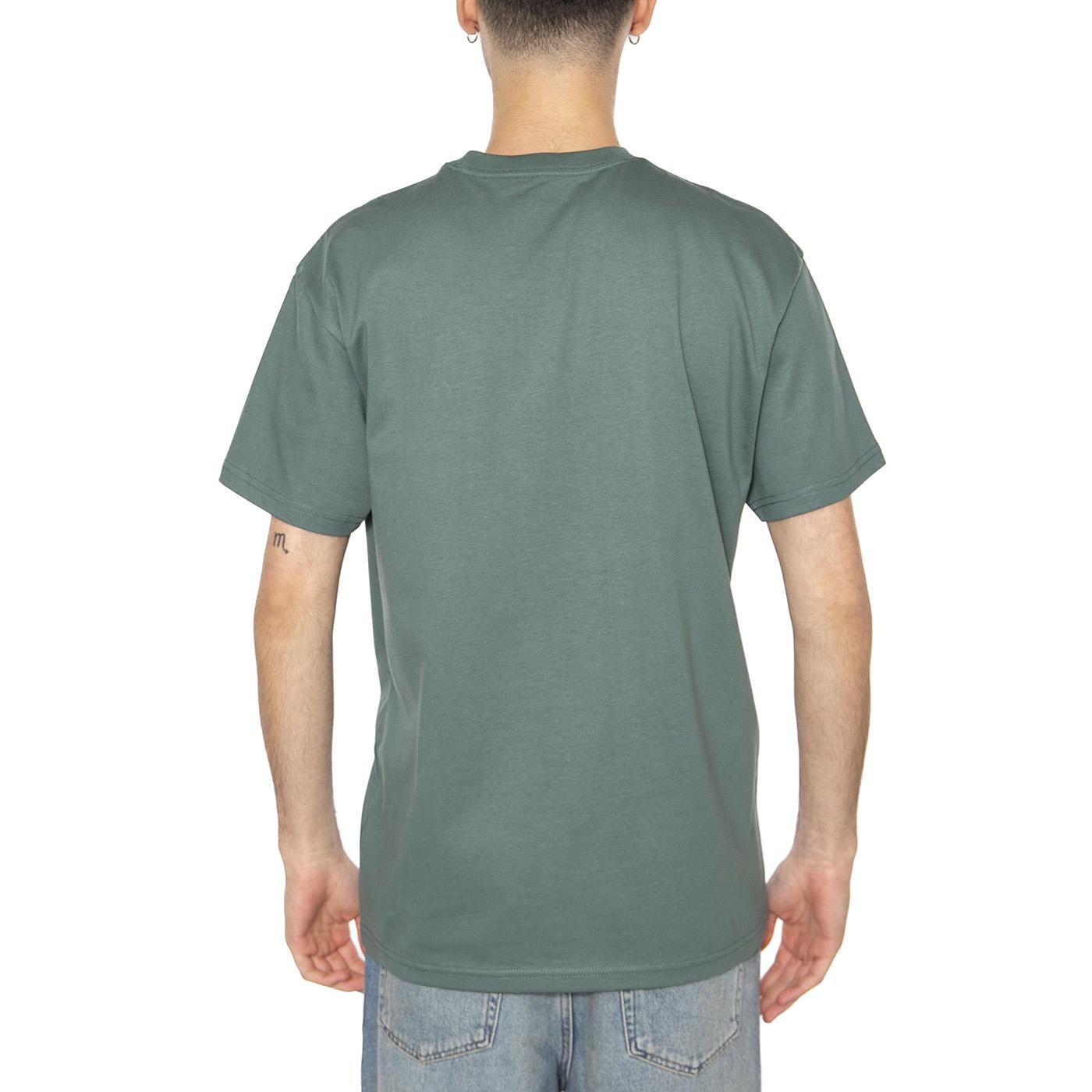 S/S Chase T-Shirt Silver Pine / Gold - Maglietta Girocollo Uomo Verde I026391.2N0XX  CARHARTT WIP 
