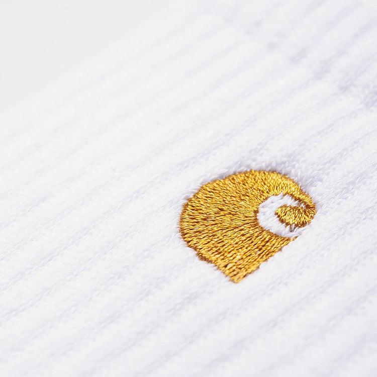 Chase Socks White / Gold - Calzini Bianchi I029421.00R.XX.06 . CARHARTT WIP 
