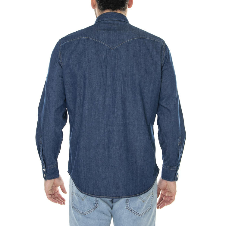 Barstow Western Standard Lower Haight Med Indigo Flat Finish - Camicia Denim Jeans Uomo Blu 85744-0041  LEVIS 