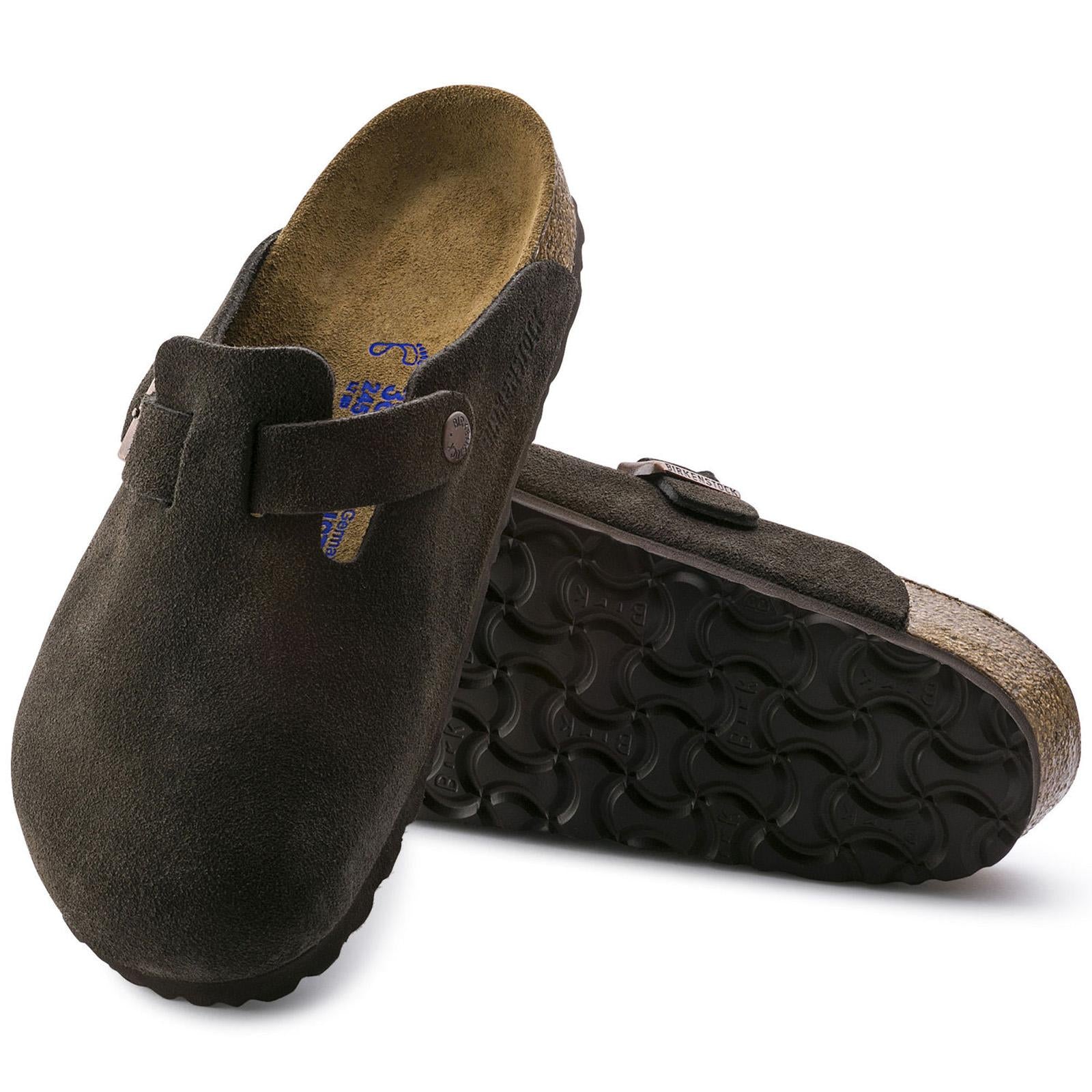 Mens Boston Soft Footbed Mocha Brown Sandals - Narrow Fit 660463 . BIRKENSTOCK 