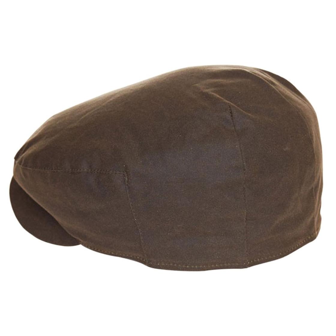 Cheviot Wax Flat Cap Olive - Cappellino a Coppola Marrone FW22-MHA0294-OL11 . BARBOUR 