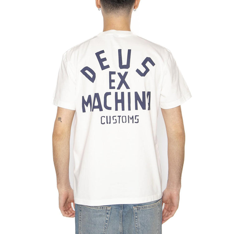 Pisstin Tee Vintage White - Maglietta Girocollo Uomo Bianca DMF241747B  DEUS EX MACHINA 