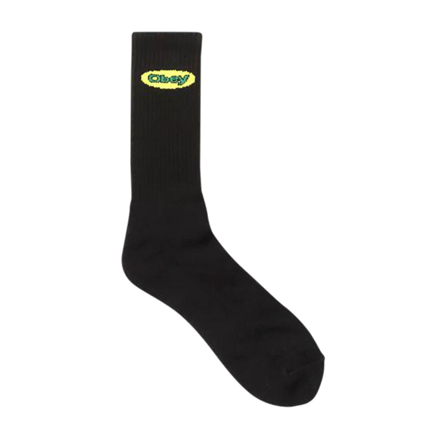 Fresh Oval Socks Black - Calzini Neri 100260190 BLK OBEY 