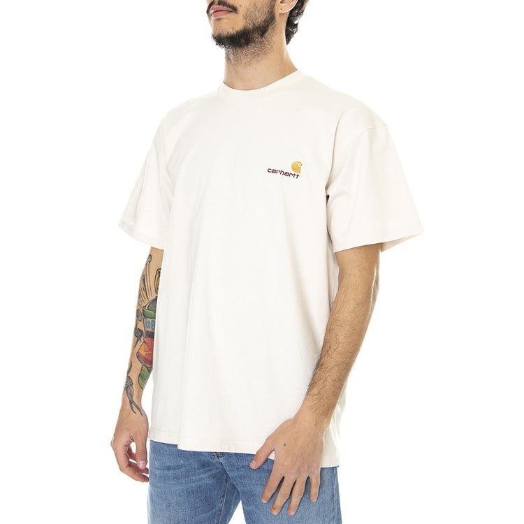 S/S American Script T-Shirt Natural - Maglietta Girocollo Uomo Beige I029956-05XX  CARHARTT WIP 