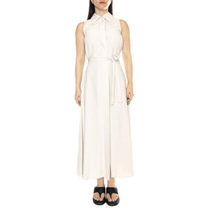 Vestido Largo Camisero Blanco - Abito Donna Bianco 41W/11228 . WILD PONY 