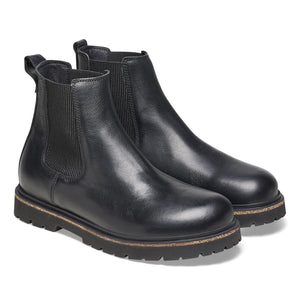 Highwood Slip On Men black, Natural Leather Boots - Stivaletti Uomo Neri 1025764  BIRKENSTOCK 