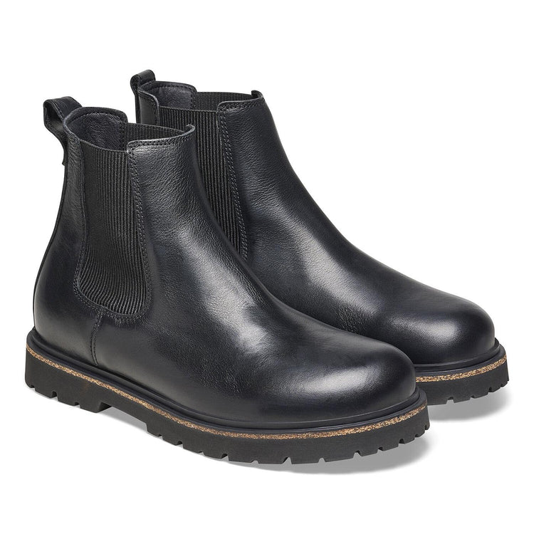 Highwood Slip On Men black, Natural Leather Boots - Stivaletti Uomo Neri 1025764  BIRKENSTOCK 