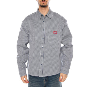 HICKORY WORK SHIRT LS RETRO INDIGO - Camicia Denim Jeans Blu Uomo DK0A889S RI2 DICKIES 