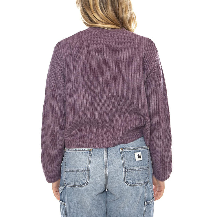 W Mira Sweater - Viola - Maglione Girocollo a Coste Donna I035382_33I_XX . CARHARTT WIP 