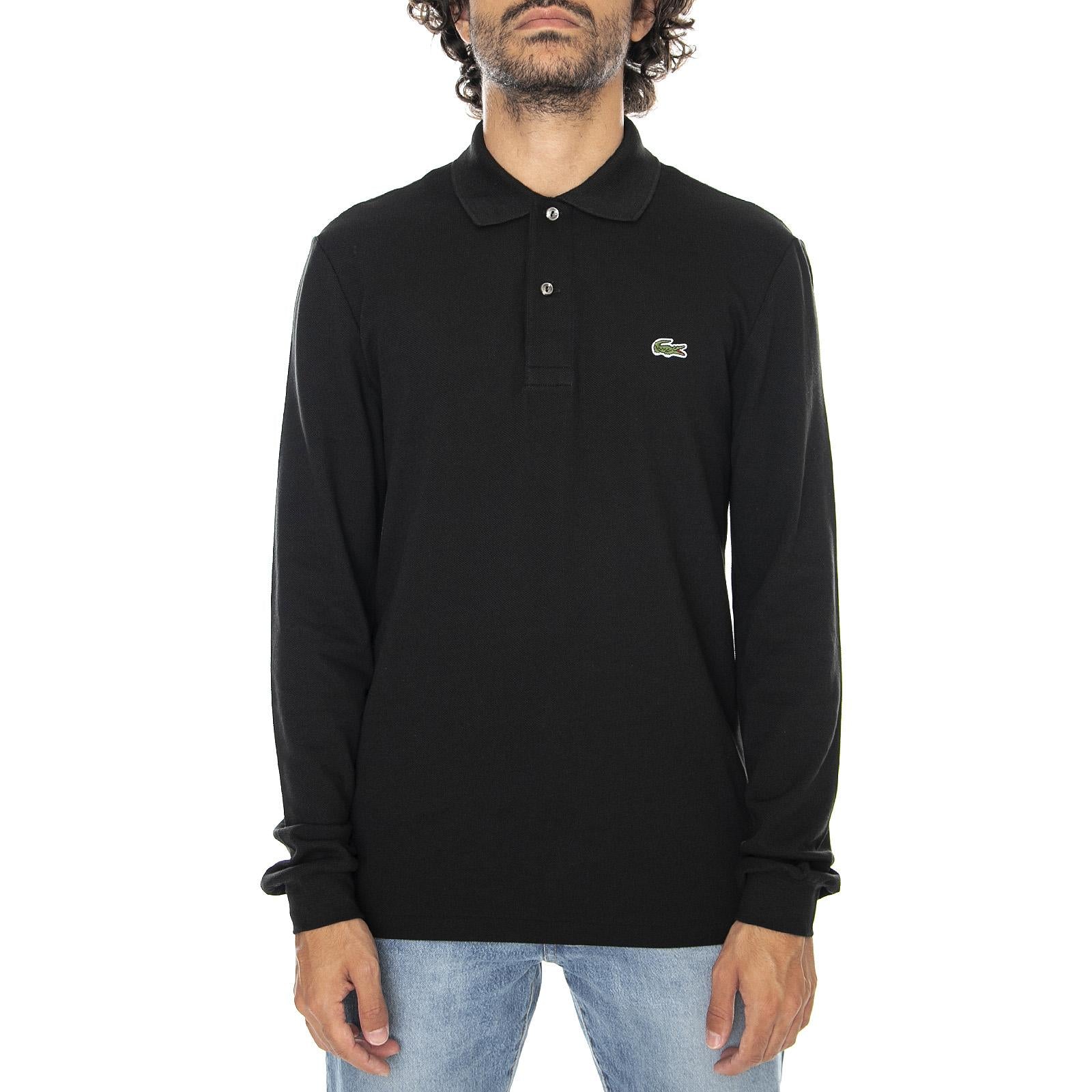Classic 031 Long Sleeves Polo Shirt Black - Polo Maniche Lunghe Uomo Nera L1312-031 . LACOSTE 