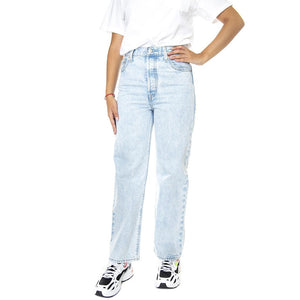 Ribcage Straight Ankle Ojai Shore Med Indigo / Worn In - Pantaloni Denim Jeans Donna Blu 72693-0111  LEVIS 