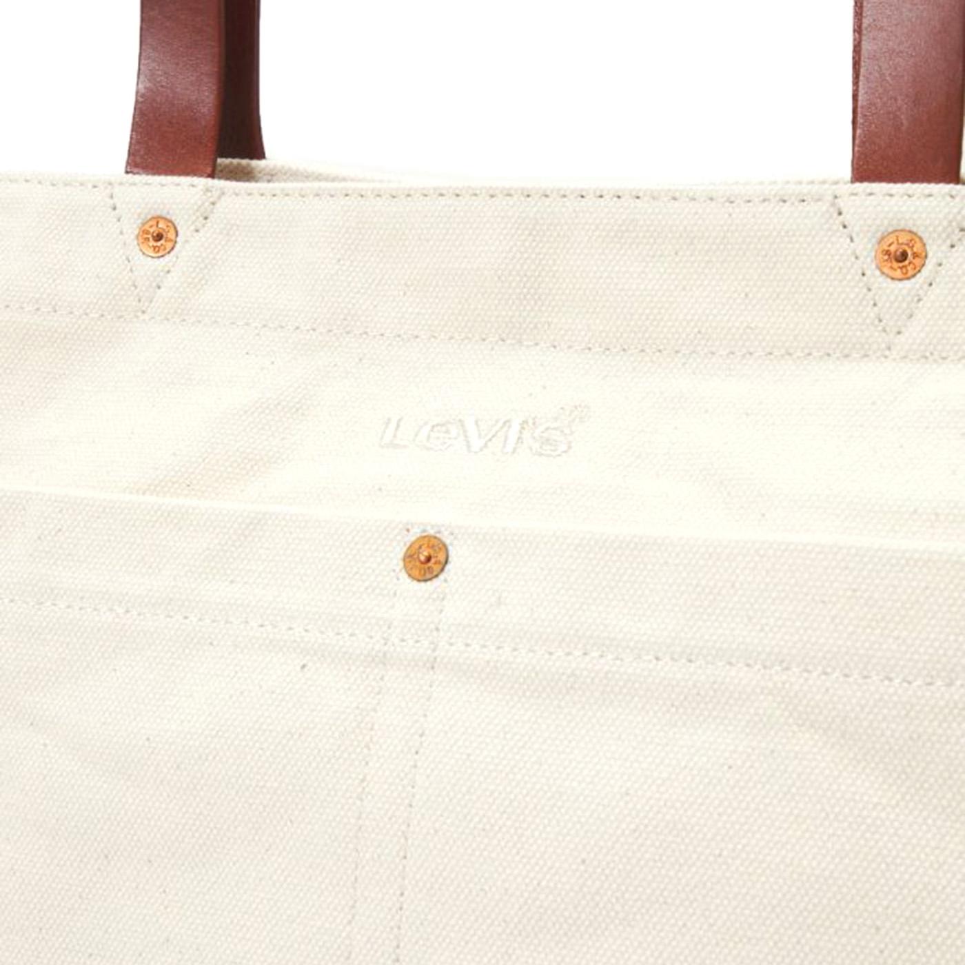 Women's Heritage Tote All Indigo Ecru Black - Borsa Beige D7959-0001  LEVIS 