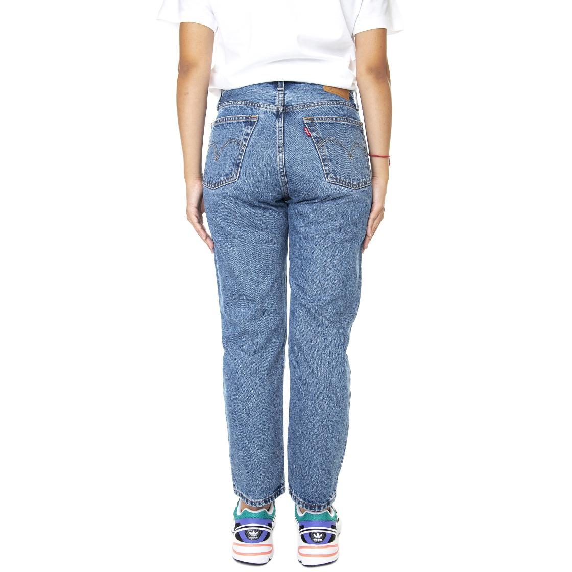 501 Crop Z0625 Medium Indigo Worn In - Pantaloni Denim Jeans Donna Blu 36200-0236  LEVIS 
