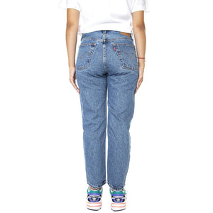 501 Crop Z0625 Medium Indigo Worn In - Pantaloni Denim Jeans Donna Blu 36200-0236  LEVIS 