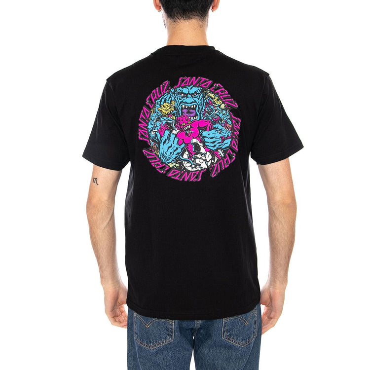 ROSKOPP MONSTER STRIP T-SHIRT - Maglietta Girocollo Uomo Nera SCA-TEE-13293 BLK SANTA CRUZ 