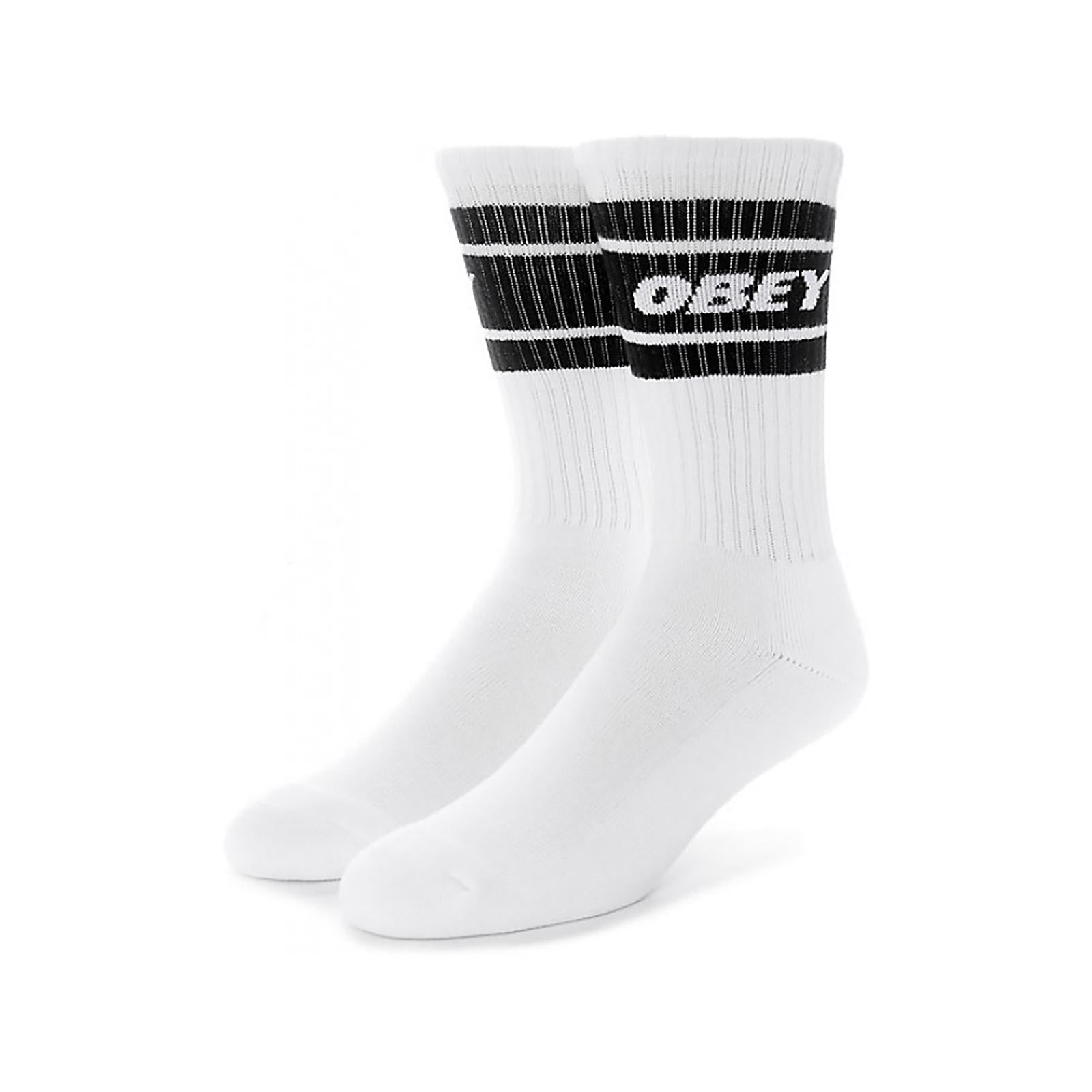 Cooper II Socks - White / Black - Calzini Bianchi 100260093-WHBK . OBEY 