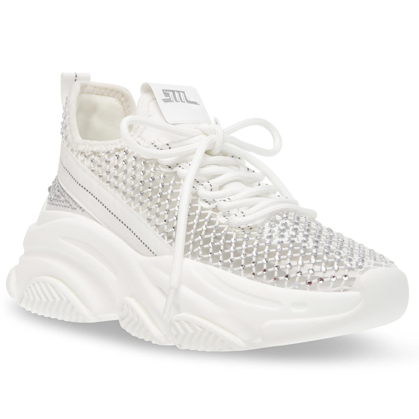 Poise White Mesh + TPU + Stones - Scarpe Stringate Profilo Basso Donna Multicolore SMPPOISE-WHT  STEVE MADDEN 