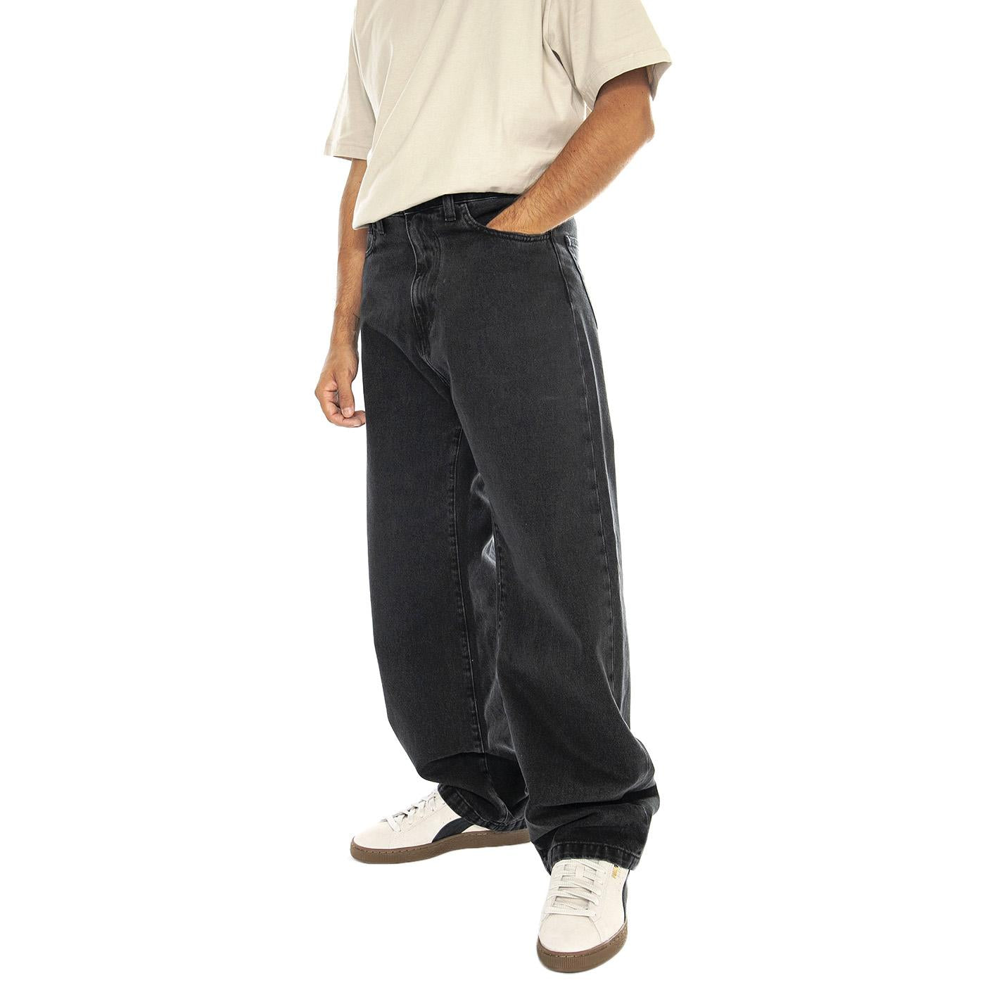 Landon Pant Black stone washed - Pantaloni Uomo Neri I030468.8906  CARHARTT WIP 
