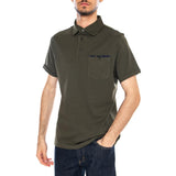 Polo Premium Corpatch Tailored Dark Olive - Polo Homme Vert Homme BARBOUR
