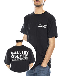Obey Global Art Department Tee Black - Maglietta Girocollo Uomo Nera 165263962 BLK OBEY 