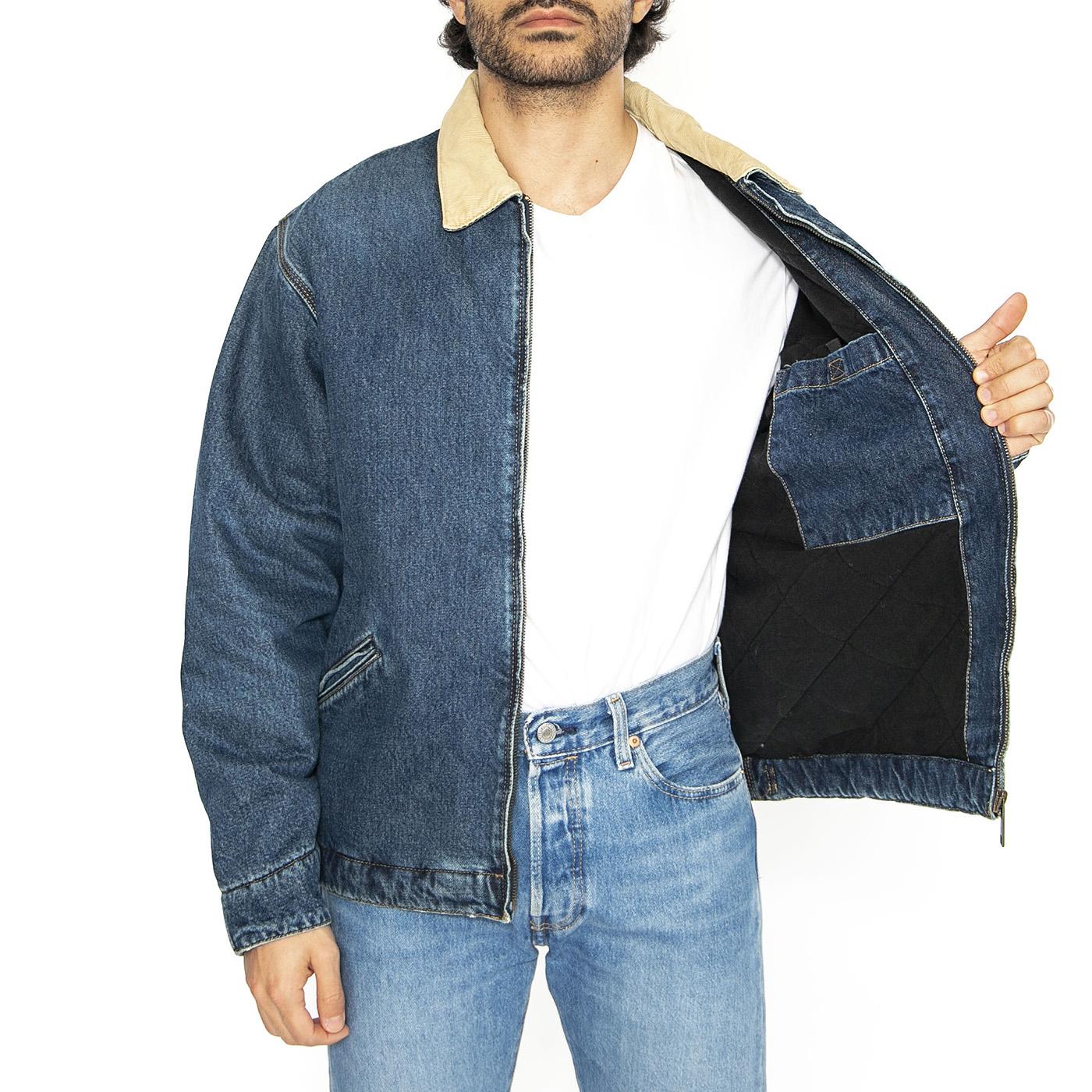OG Detroit Jacket Blue / Dusty H Brown - Giacca Denim Jeans Uomo Blu I034734.2XN4Q  CARHARTT WIP 