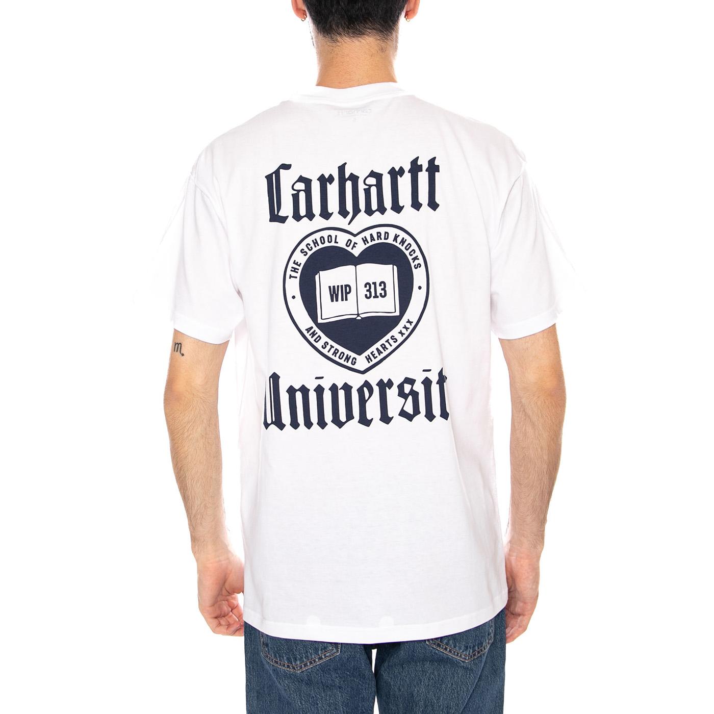 S/S Schooling T-Shirt White - Maglietta Girocollo Uomo Bianca I035453.02XX . CARHARTT WIP 