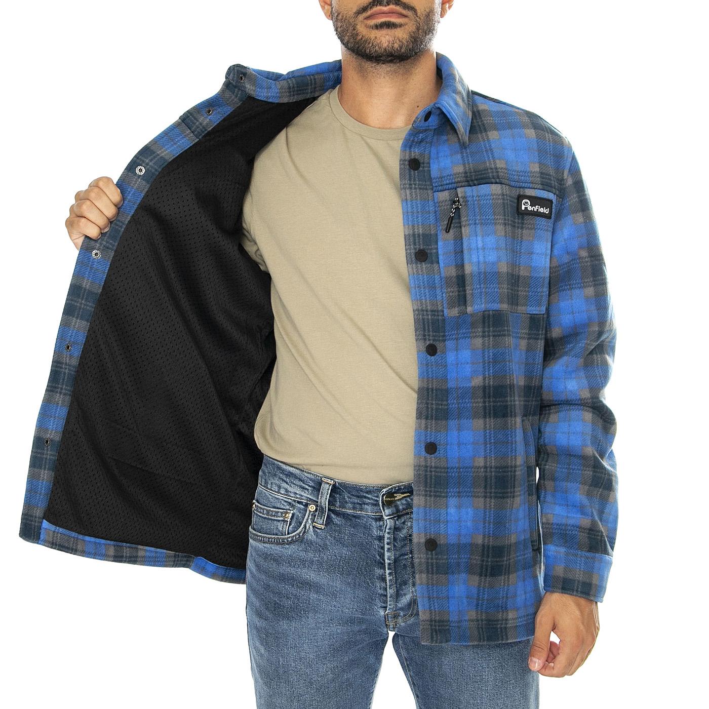 Checked Polar Fleece Vallarta Blue - Giacca Uomo Multicolore PFD0243-287  PENFIELD 