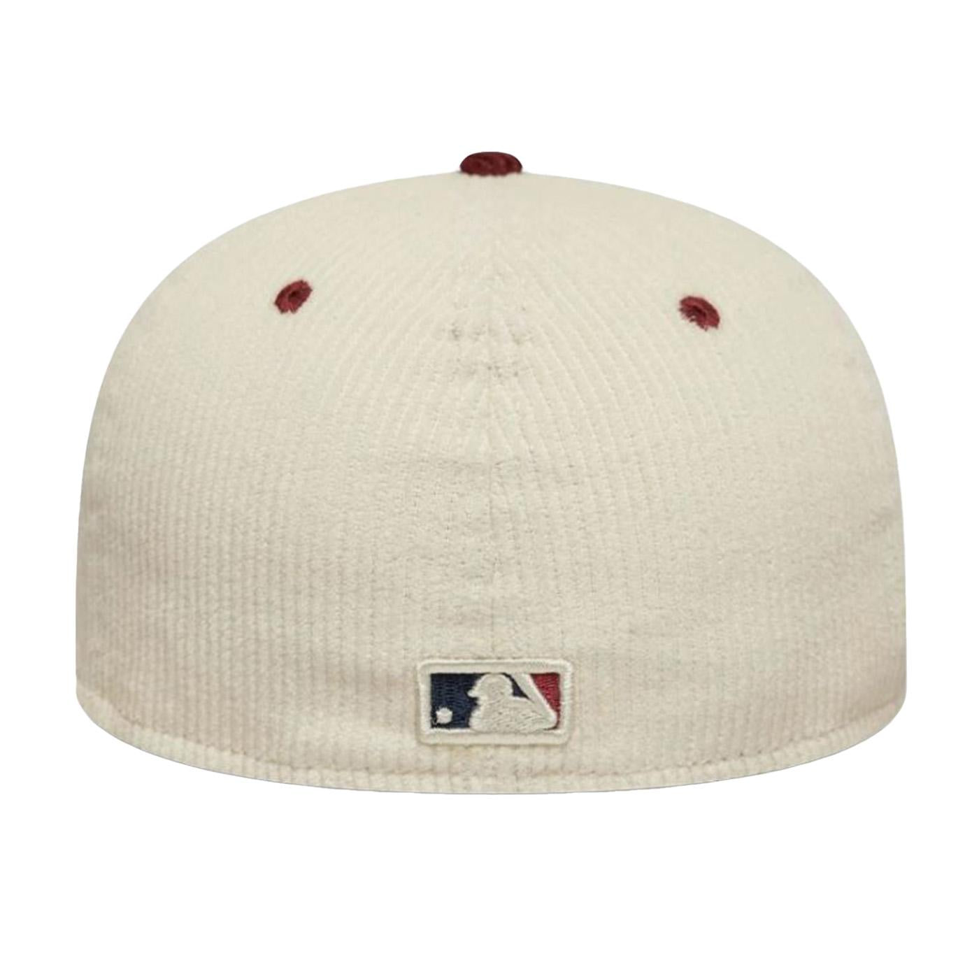 59FIFTY Low Profile Fitted New York Yankees MLB Cord - Cappellino con Visiera in Velluto a Coste Panna / nero 60691127 . NEW ERA 