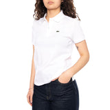 Polo M/C White Polo Shirt - Polo Femme Blanc  Femme LACOSTE