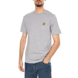 T-SHIRT UNI GRIS CLAIR MARL - T-shirt Ras du Cou Homme Gris Homme LYLE & SCOTT