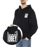 Obey Eyes Icon 2 Fleece Black -- Sweatshirt à Capuche Noir Homme OBEY