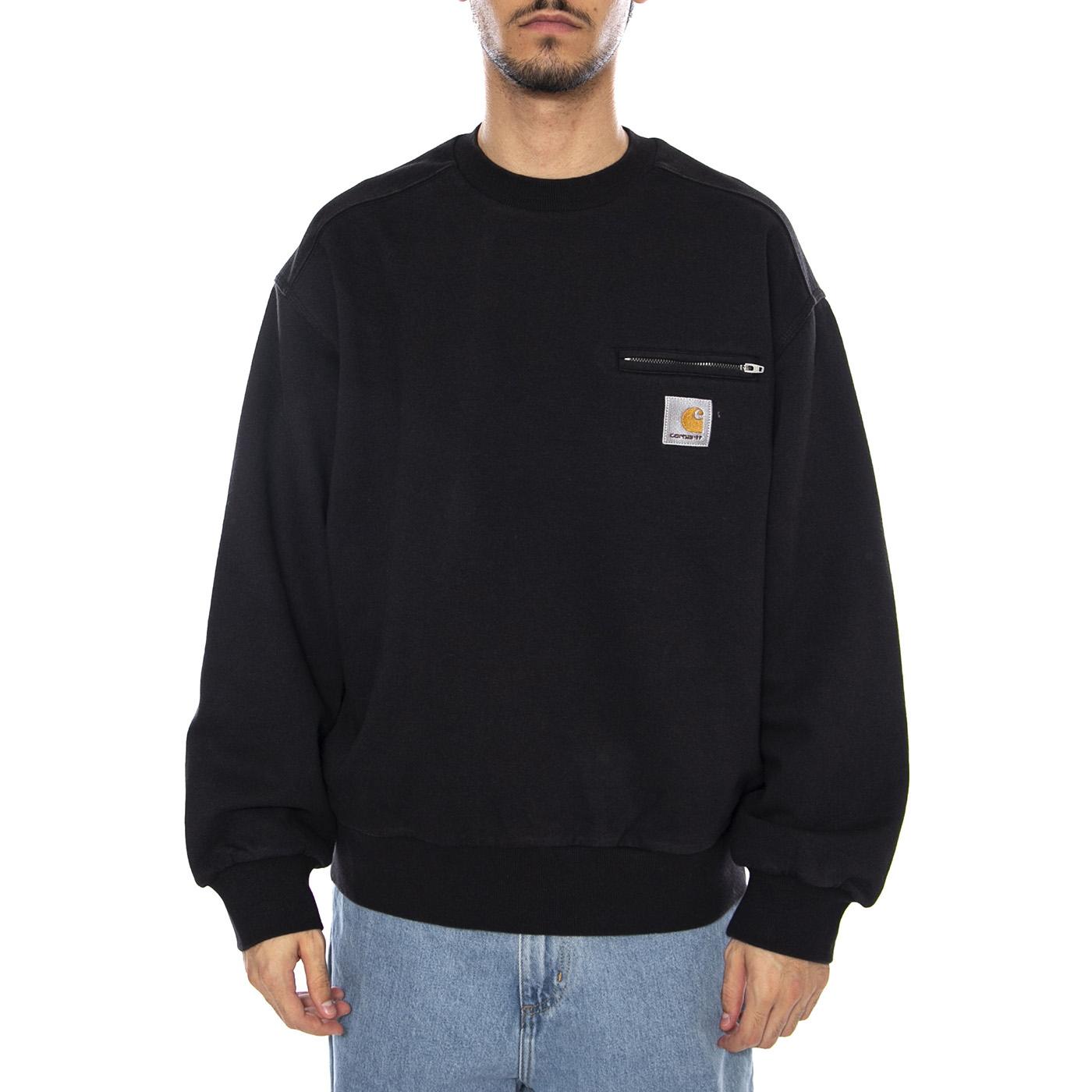 Detroit Sweat Black- Felpa Girocollo Uomo Nera I035547.8906 . CARHARTT WIP 