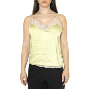 Top lencero satinado verde - Top Donna Verde 41W/11215 . WILD PONY 