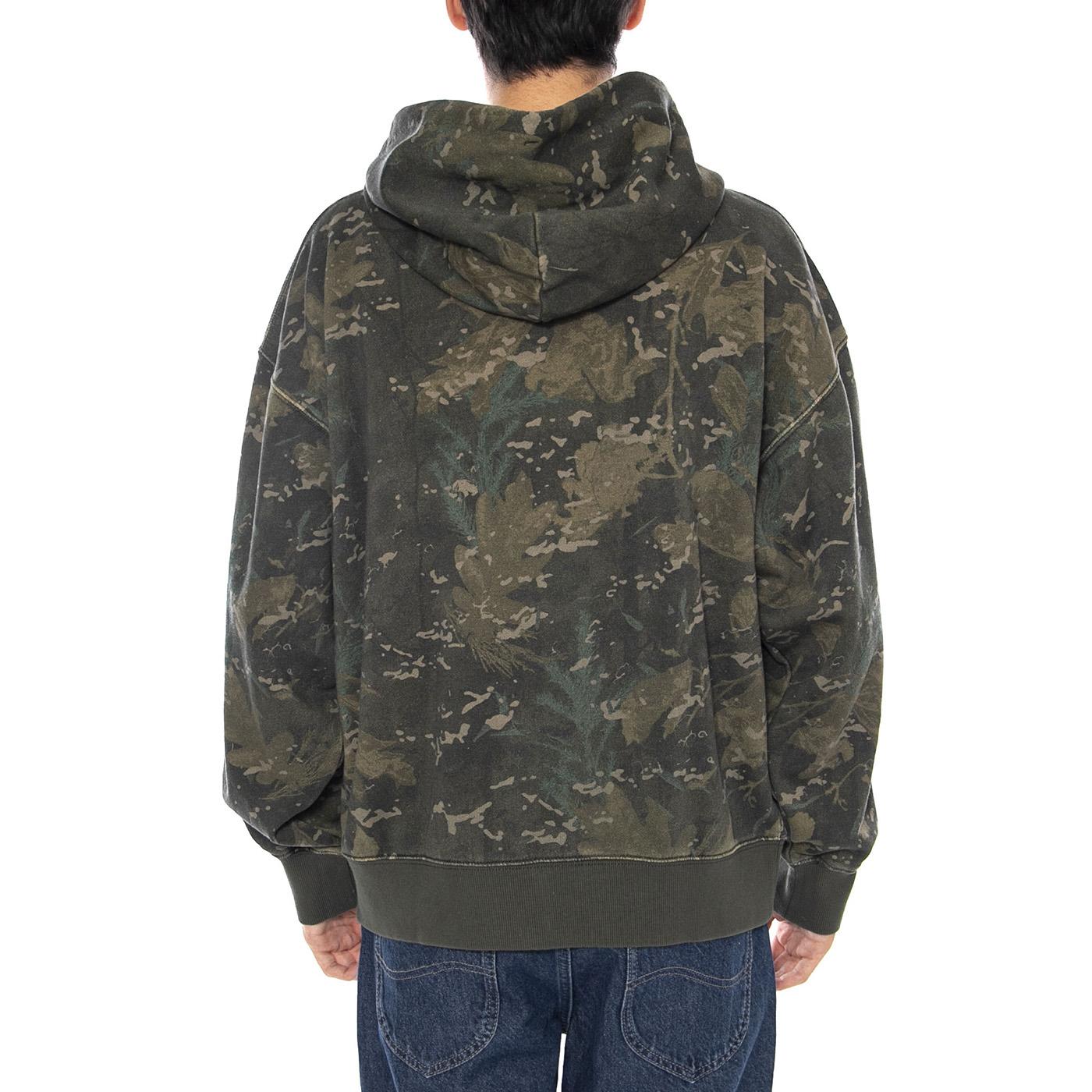 Hooded Benton Sweat Jacket Camo Combi, Green - Felpa con Cappuccio Uomo Multicolore I035437.38TGD  CARHARTT WIP 