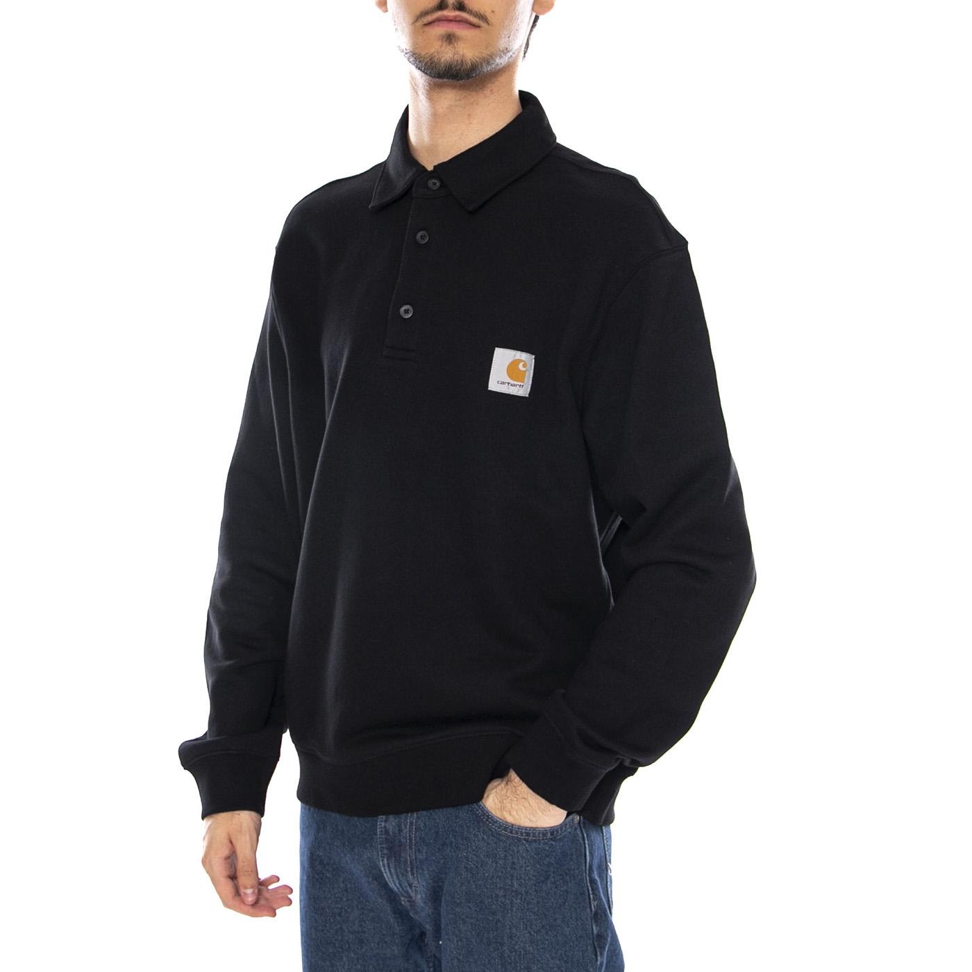 Polo Sweat Black - Polo Maniche Lungjhe Uomo Nera I035532.89XX . CARHARTT WIP 