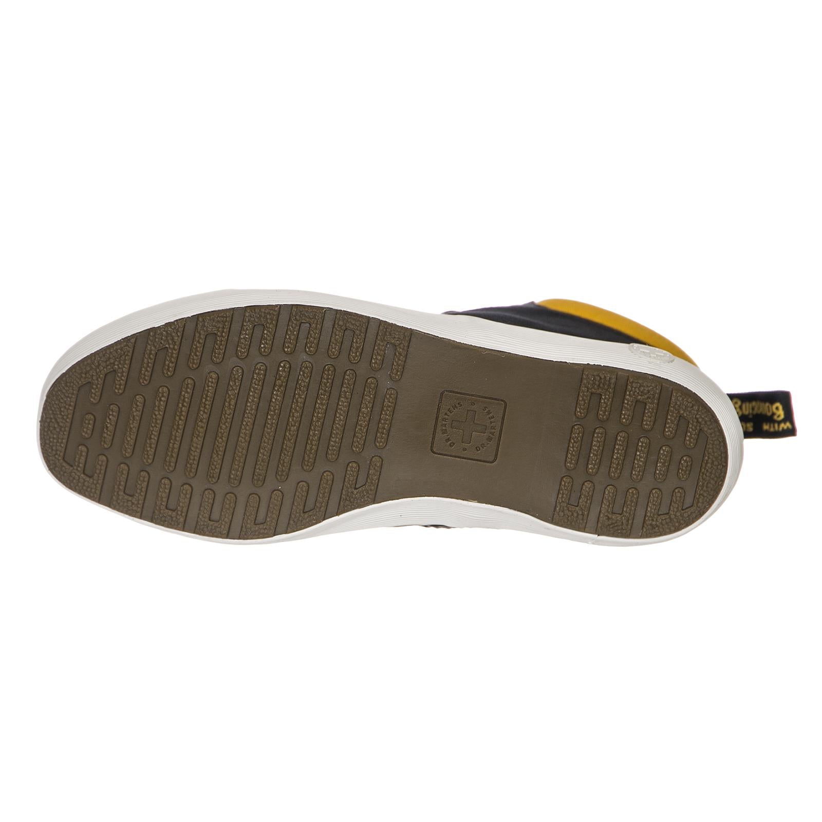 Womens Allana Black / Yellow Canvas Shoes DMSALLBYCV22307002  DR.MARTENS 